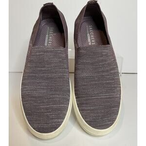 Skechers Air Cooled Memory Foam Slip-on Tennis Shoes Purple W/ Sliver Accent 7.5